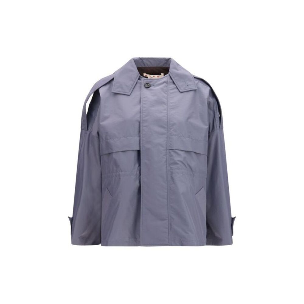 Marni Gray Polyamide Full-Length Women's Jacket